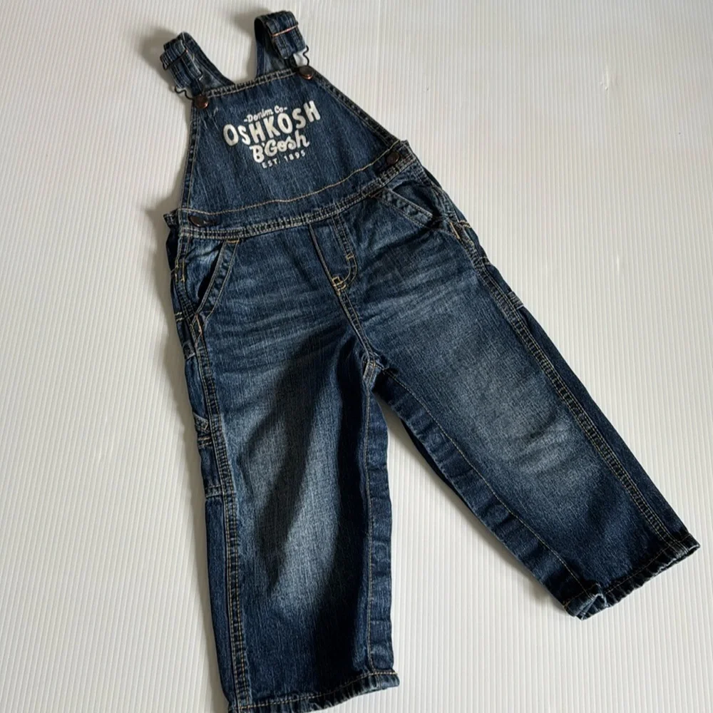 OshKosh B'Gosh Denim Overalls.  Size 24 months